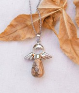 Stone Angel Necklace, Picture Jasper