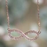 Infinity Necklace, Rose Gold