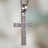 Cross Necklace, Silver
