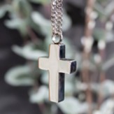 Cross Urn Necklace, Silver