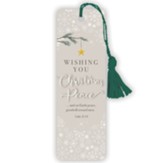 Wishing You Christmas Peace Bookmark with Tassel
