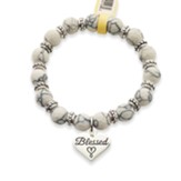 Blessed Heart Winter Scape Stone Bracelet