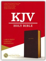 KJV Large Print Compact Reference; Burgundy, Leathertouch - Slightly Imperfect