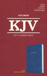 KJV Gift and Award Bible--imitation leather, blue - Slightly Imperfect