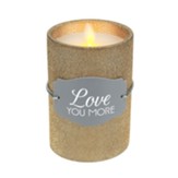Love You More LED Realistic Flame Candle, Bronze Glitter
