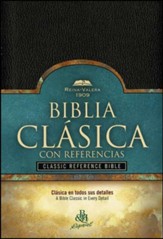 Biblia Clásica con Ref. RVR 1909, Piel Imit. Negra  (RVR 1909 Classic Reference Bible, Imit. Leather Black)