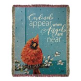 Cardinals Appear When Angels Are Near, Tapestry Throw