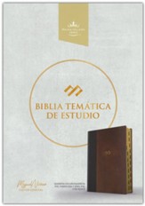 RVR 1960 Bible tematic de estudio, marron oscuro/marron con indice (Thematic Study Bible Brown Indexed)
