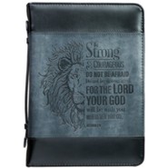 Be Strong Bible Cover, Black, X-Large
