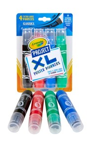 Take Note! Fine Line Dry-Erase Markers, Assorted Colors, 4 Pieces