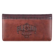 Blessed Man Checkbook Cover, Brown