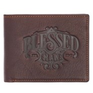 Blessed Man Leather Wallet, Brown
