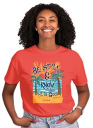 Be Still Beach Shirt, Coral, 3X-Large