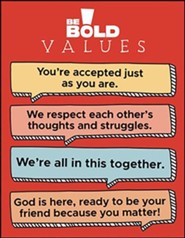 BE BOLD: Values Poster