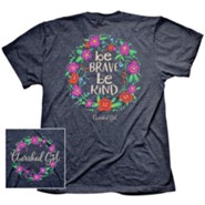 Be Kind Floral Shirt, Navy, XX-Large