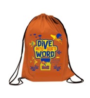 Dive Into God's Word Drawstring Backpack