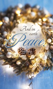 And On Earth Peace (Luke 2:14) Fabric Banner (3' x 5')