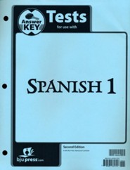 BJU Press Spanish 1 Tests Answer Key (Second Edition)