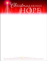 Christmas Brings Hope (1 John 5:11, NIV) Letterhead, 100