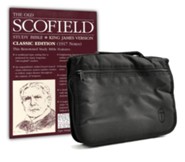 KJV Old Scofield Study Bible, Classic Edition--bonded leather, black with Bible Cover