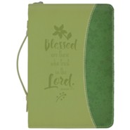 Blessed are Those Who Trust the Lord Bible Cover, Green on Green, Medium