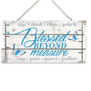 Blessed Beyond Measure Hanging Sign