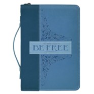 Be Free Bible Cover, Blue, Large