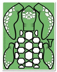 Anchored: Preschool Turtle Craft Pieces (pkg of 10 sheets)