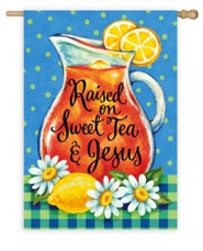 Magnetic Mailbox Cover /"Raised on Sweet Tea /& Jesus/" Religious Summer Lemons