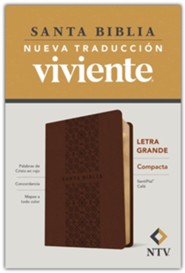 Imitation Leather Brown Large Print Book Red Letter Spanish