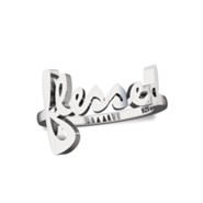 Blessed, Sterling Silver Words of Life Ring, Size 7