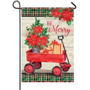 Be Merry, Christmas Wagon, Flag, Small