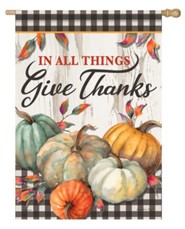 In All Things Give Thanks Flag, Large