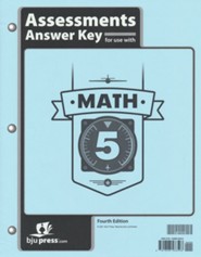 BJU Press Math Grade 5 Assessments Answer Key (4th Edition)