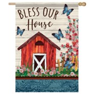 Bless Our House (Serene Barn) Flag, Large