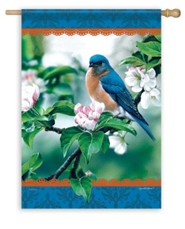 Apple Blossom, Bluebird, Flag, Large