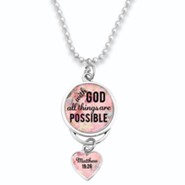 With God All Things Are Possible Car Charm