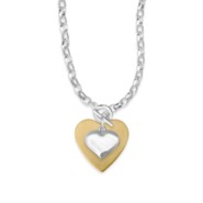 Lots of Love, Two-Tone Heart, Necklace