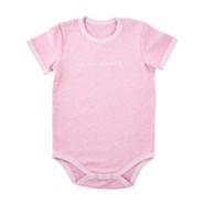 Little Blessing Snapshirt, Cream and Pink, 0-3 Months