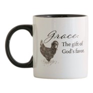 Grace, the Gift of God's Favor, Rooster Ceramic Mug
