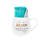 Life is a Beach, Enjoy the Waves Mug and Sock Set
