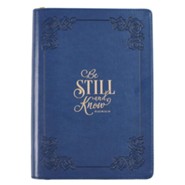Be Still and Know Zipper Journal, Navy