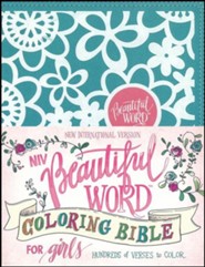 NIV Beautiful Word Coloring Bible for Girls Teal, Imitation Leather