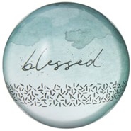 Blessed Glass Paperweight