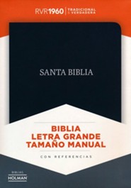 Biblia RVR 1960 Letra Gde. Tam. Manual, Piel Fabricada, Negro (RVR