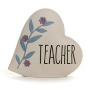Teacher Heart Tabletop Plaque