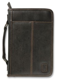 Aviator Style Bible Cover with Handle, Brown, Extra Large