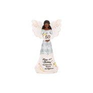 50th Birthday Angel Figurine Holding Heart