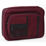 Canvas Organizer with Study Kit Bible Cover, Burgundy, Extra Large