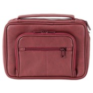 Deluxe Organizer with Study Kit Bible Cover, Burgundy, Large